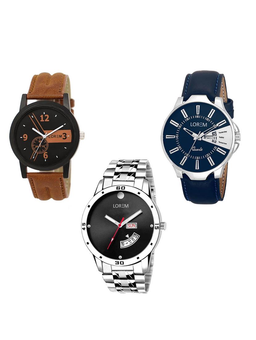 set of 3 analog watch combo -(lk-01-23-104) - 15549802 - Zoom Image - 0