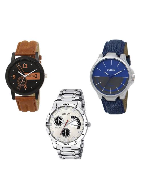 set of 3 analog watch combo -(lk-01-24-101) - 15549804 -  Standard Image - 0