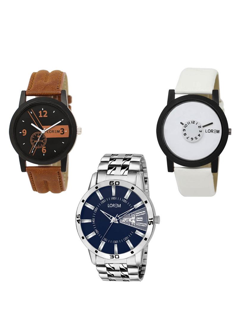 set of 3 analog watch combo -(lk-01-26-102) - 15549815 -  Zoom Image - 0