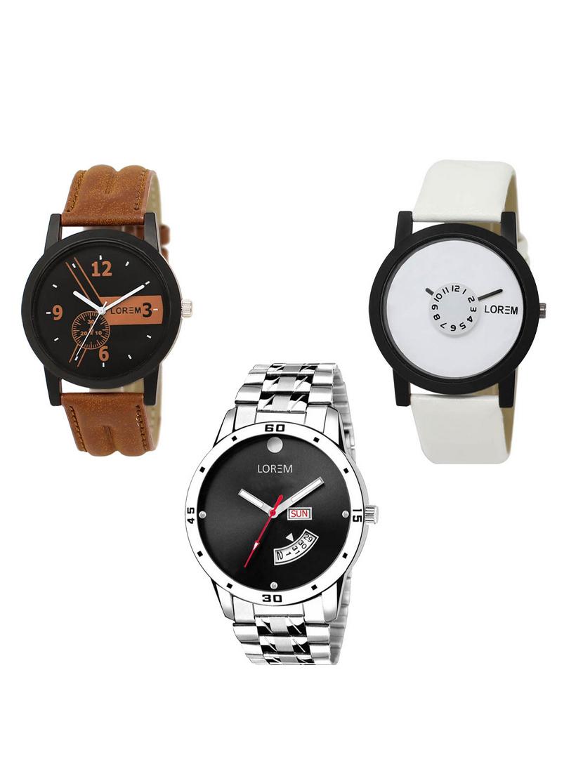 set of 3 analog watch combo -(lk-01-26-104) - 15549818 - Zoom Image - 0