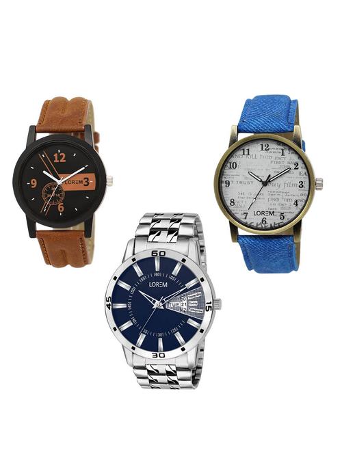 set of 3 analog watch combo -(lk-01-28-102) - 15549826 - Standard Image - 0
