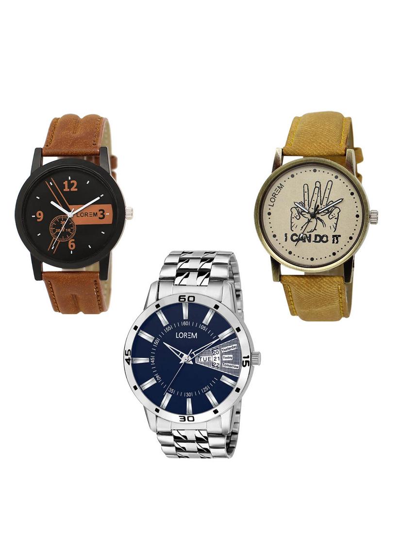 set of 3 analog watch combo -(lk-01-30-102) - 15549837 -  Zoom Image - 0