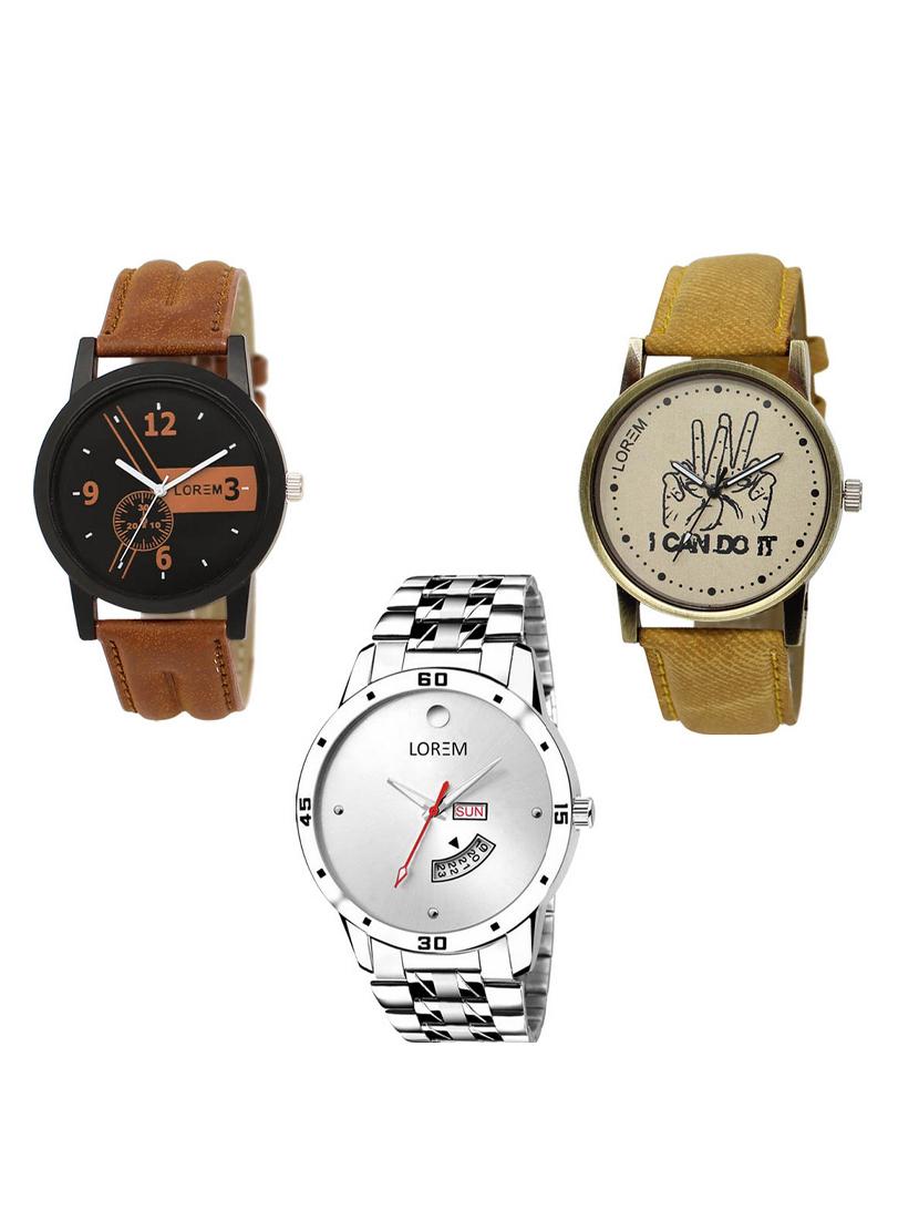 set of 3 analog watch combo -(lk-01-30-103) - 15549838 -  Zoom Image - 0