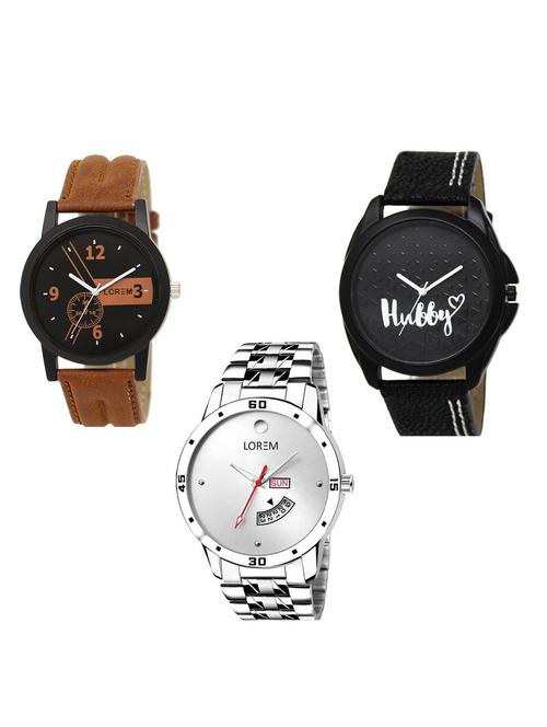 set of 3 analog watch combo -(lk-01-31-103) - 15549844 -  Standard Image - 0