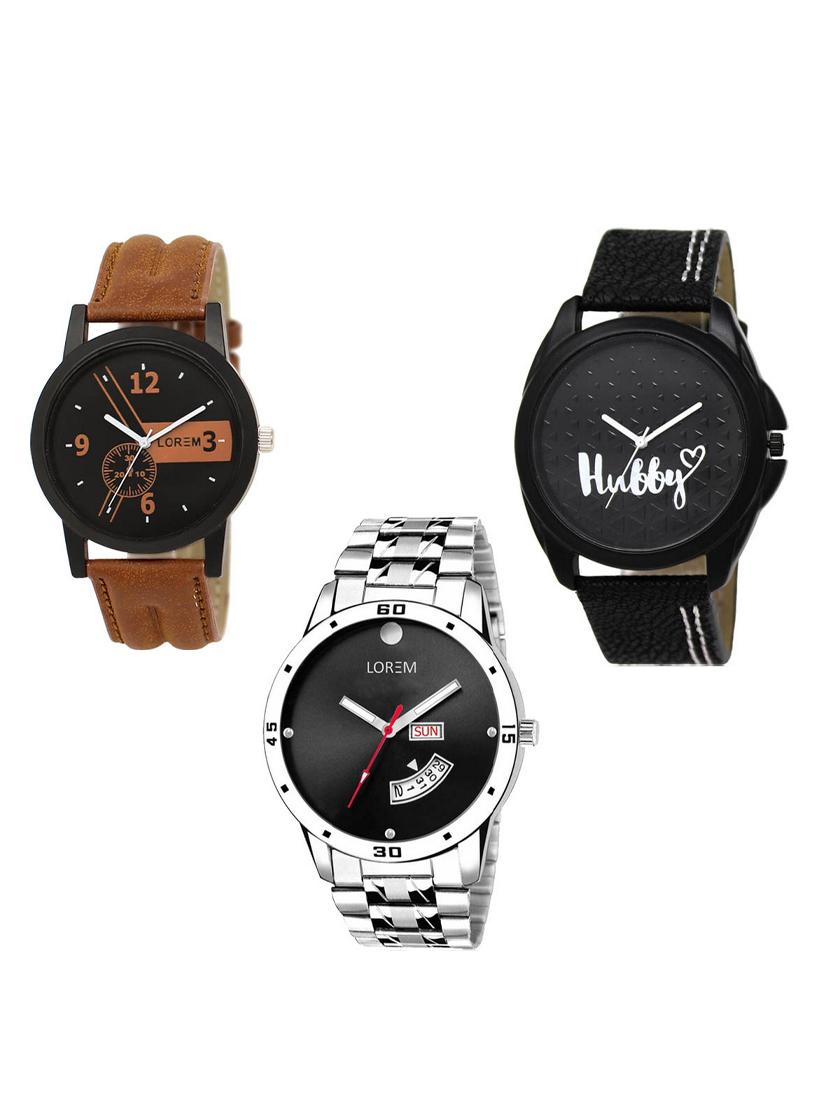 set of 3 analog watch combo -(lk-01-31-104) - 15549846 -  Zoom Image - 0