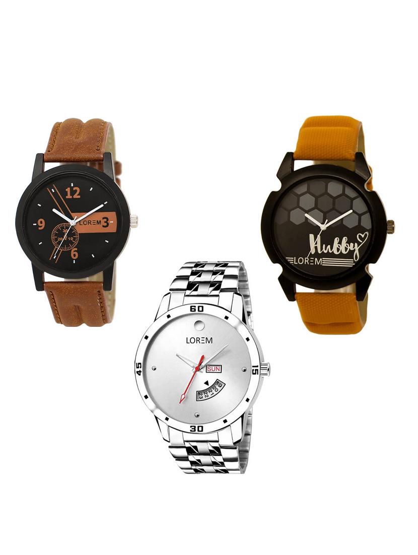 set of 3 analog watch combo -(lk-01-32-103) - 15549850 -  Zoom Image - 0