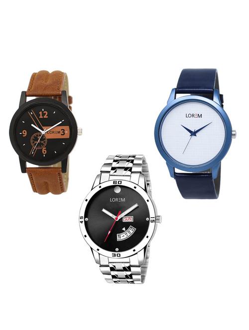 set of 3 analog watch combo -(lk-01-33-104) - 15549857 - Standard Image - 0