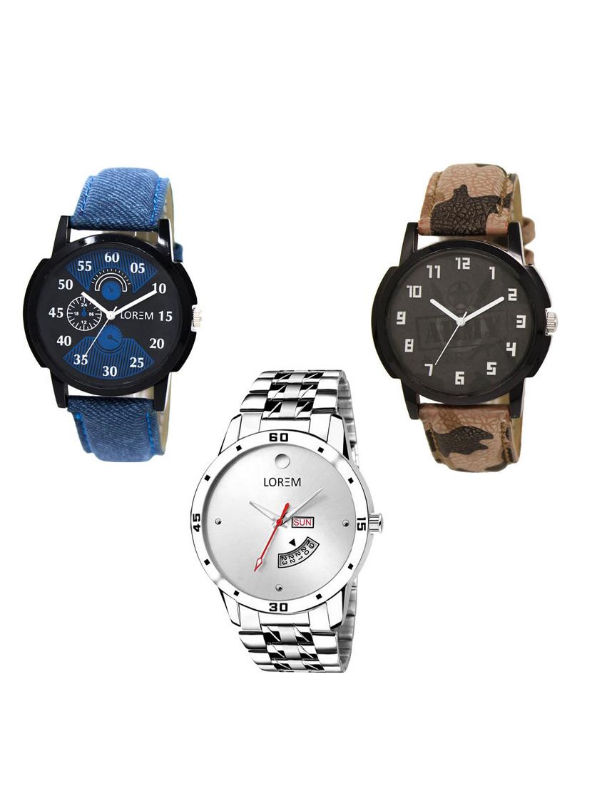 set of 3 analog watch combo -(lk-02-03-103) - 15549877 - Zoom Image - 0