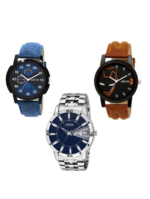 set of 3 analog watch combo -(lk-02-04-102) - 15549882 -  Standard Image - 0