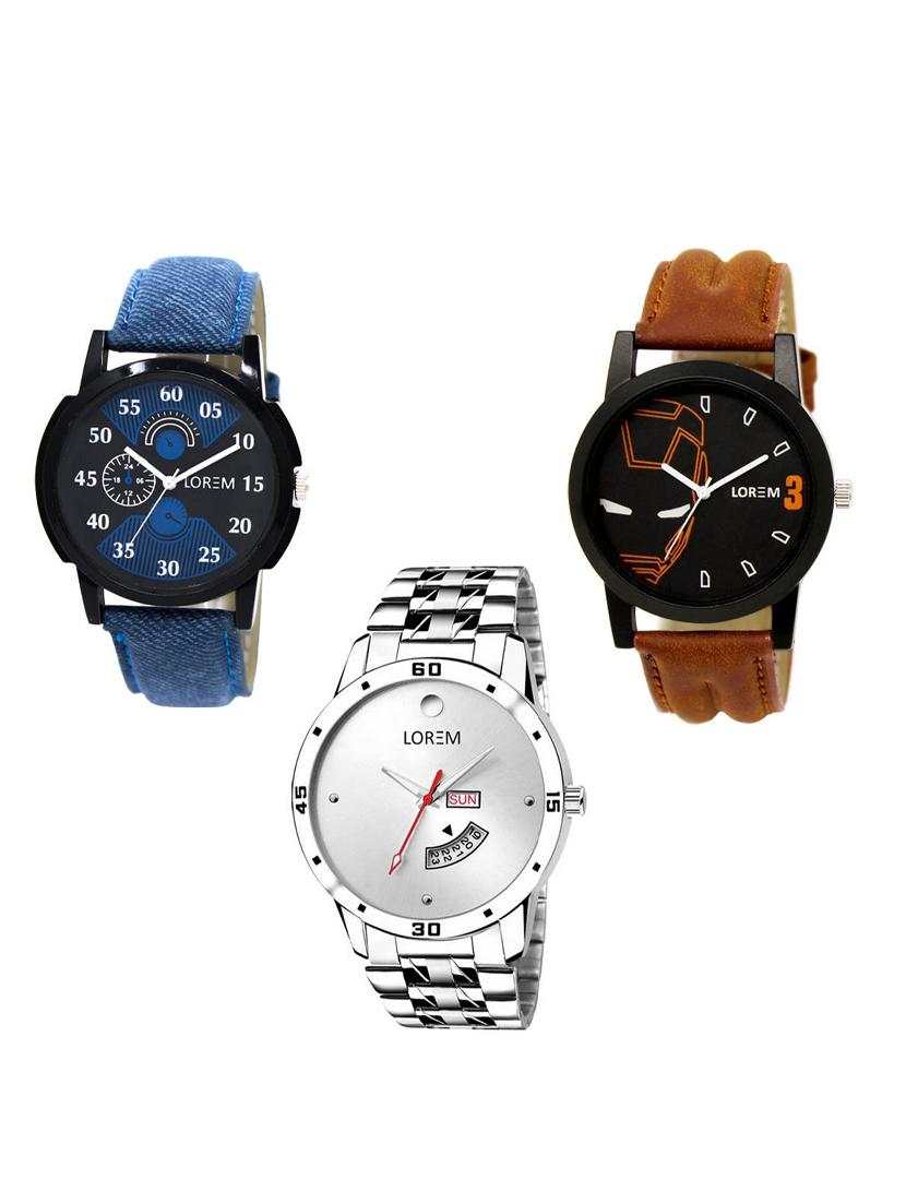set of 3 analog watch combo -(lk-02-04-103) - 15549884 -  Zoom Image - 0
