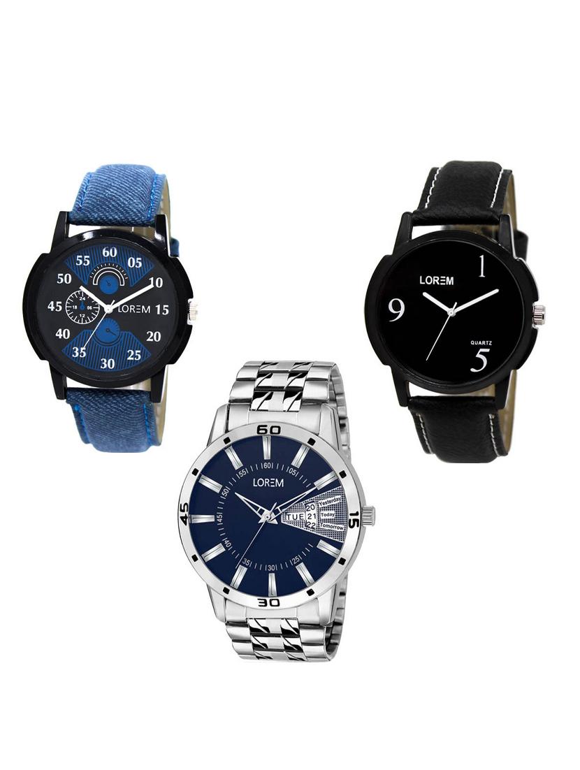 set of 3 analog watch combo -(lk-02-06-102) - 15549895 - Zoom Image - 0
