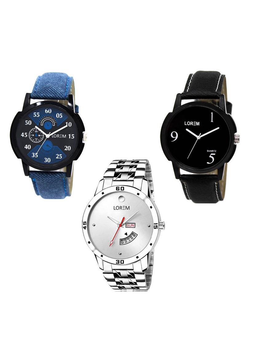 set of 3 analog watch combo -(lk-02-06-103) - 15549896 -  Zoom Image - 0