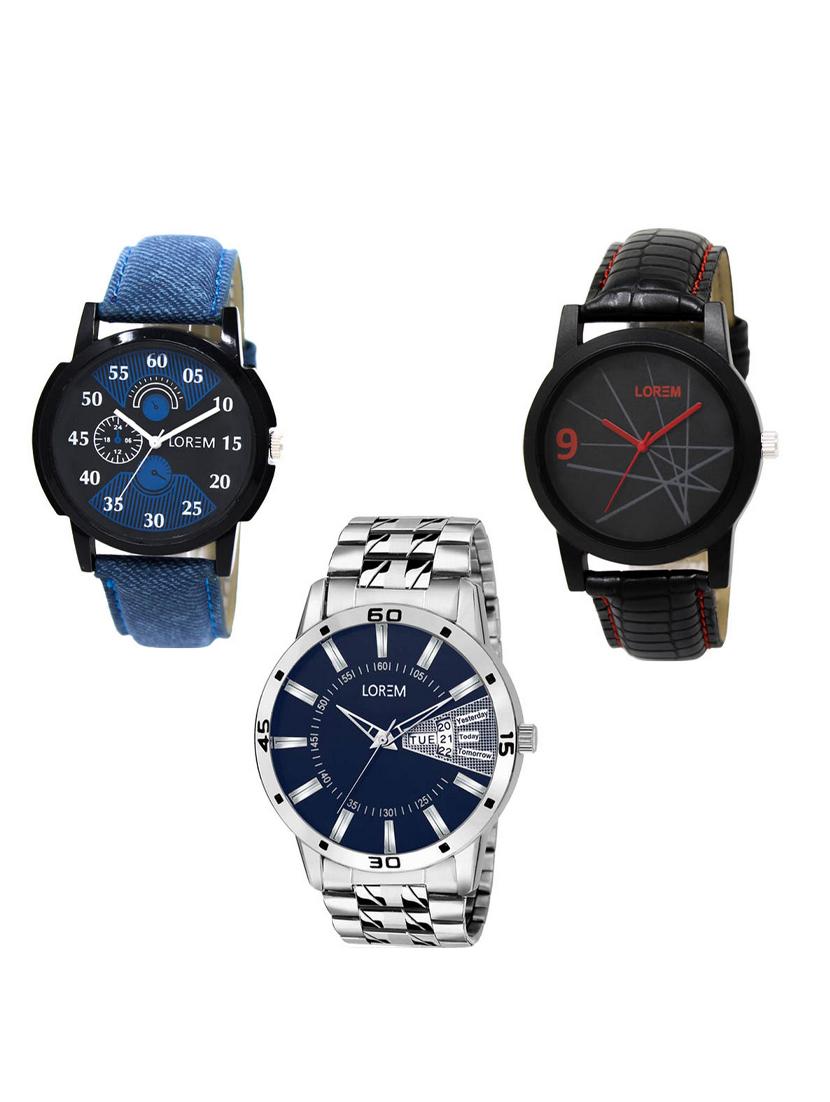 set of 3 analog watch combo -(lk-02-08-102) - 15549907 - Zoom Image - 0
