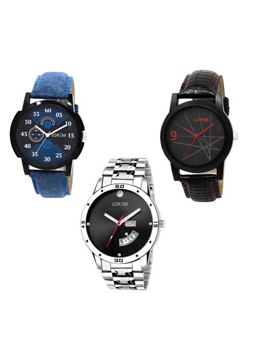 set of 3 analog watch combo -(lk-02-08-104) - 15549910 -  Standard Image - 0
