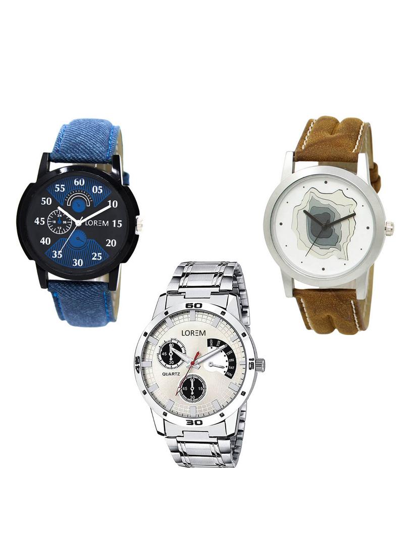 set of 3 analog watch combo -(lk-02-09-101) - 15549912 - Zoom Image - 0