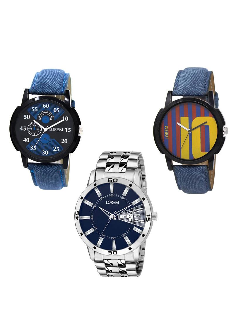 set of 3 analog watch combo -(lk-02-10-102) - 15549919 -  Zoom Image - 0