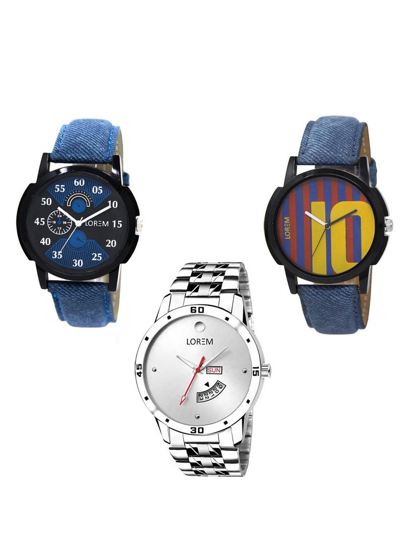 set of 3 analog watch combo -(lk-02-10-103) - 15549921 -  Zoom Image - 0