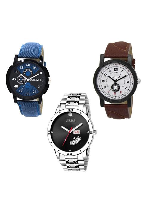 set of 3 analog watch combo -(lk-02-11-104) - 15549929 - Standard Image - 0