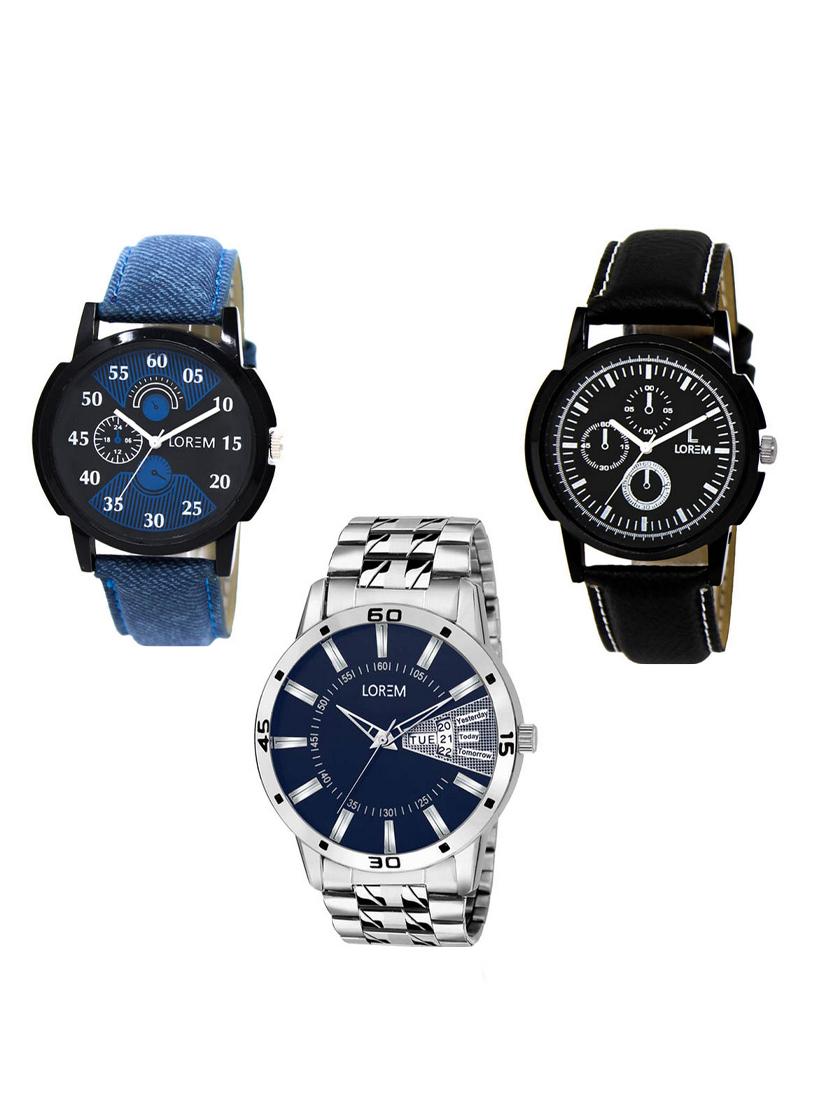 set of 3 analog watch combo -(lk-02-13-102) - 15549938 -  Zoom Image - 0