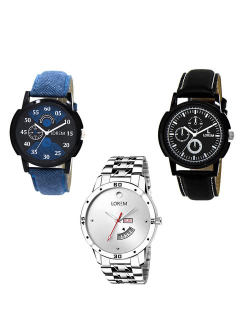 set of 3 analog watch combo -(lk-02-13-103) - 15549939 - Standard Image - 0