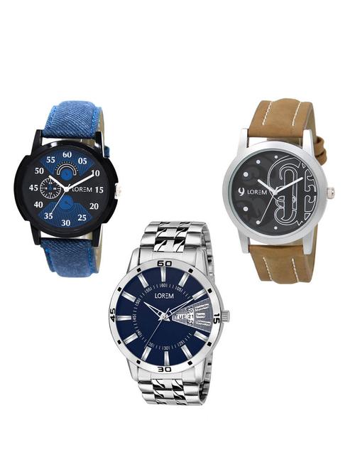 set of 3 analog watch combo -(lk-02-14-102) - 15549973 - Standard Image - 0