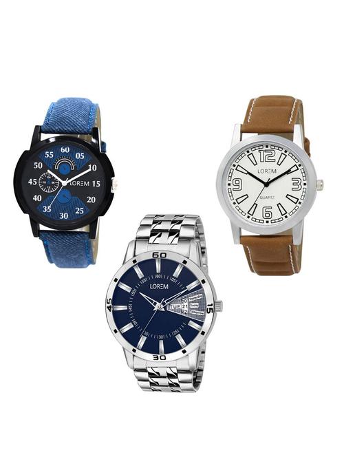 set of 3 analog watch combo -(lk-02-15-102) - 15549980 - Standard Image - 0