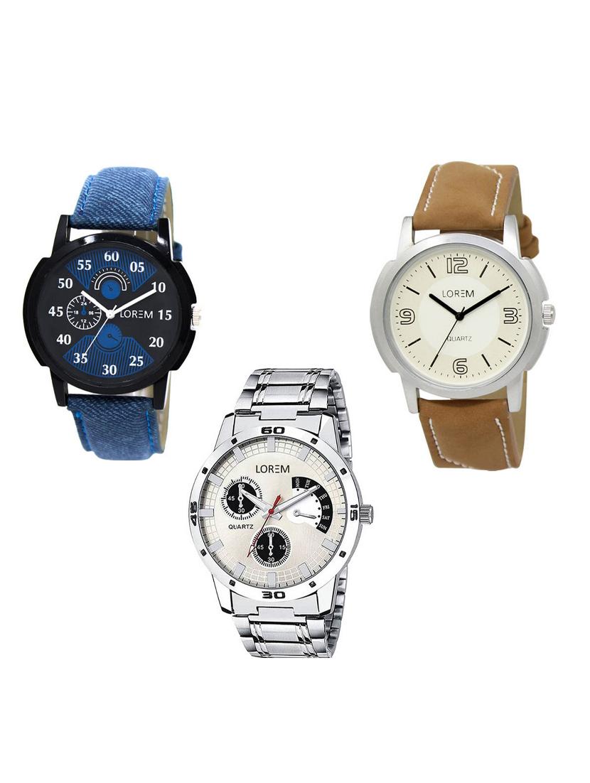 set of 3 analog watch combo -(lk-02-16-101) - 15549985 - Zoom Image - 0