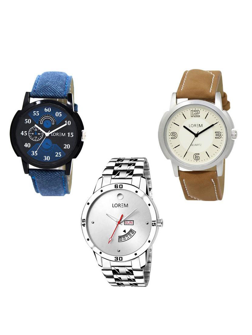 set of 3 analog watch combo -(lk-02-16-103) - 15549988 -  Zoom Image - 0