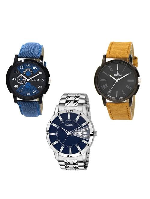 set of 3 analog watch combo -(lk-02-19-102) - 15550005 -  Standard Image - 0