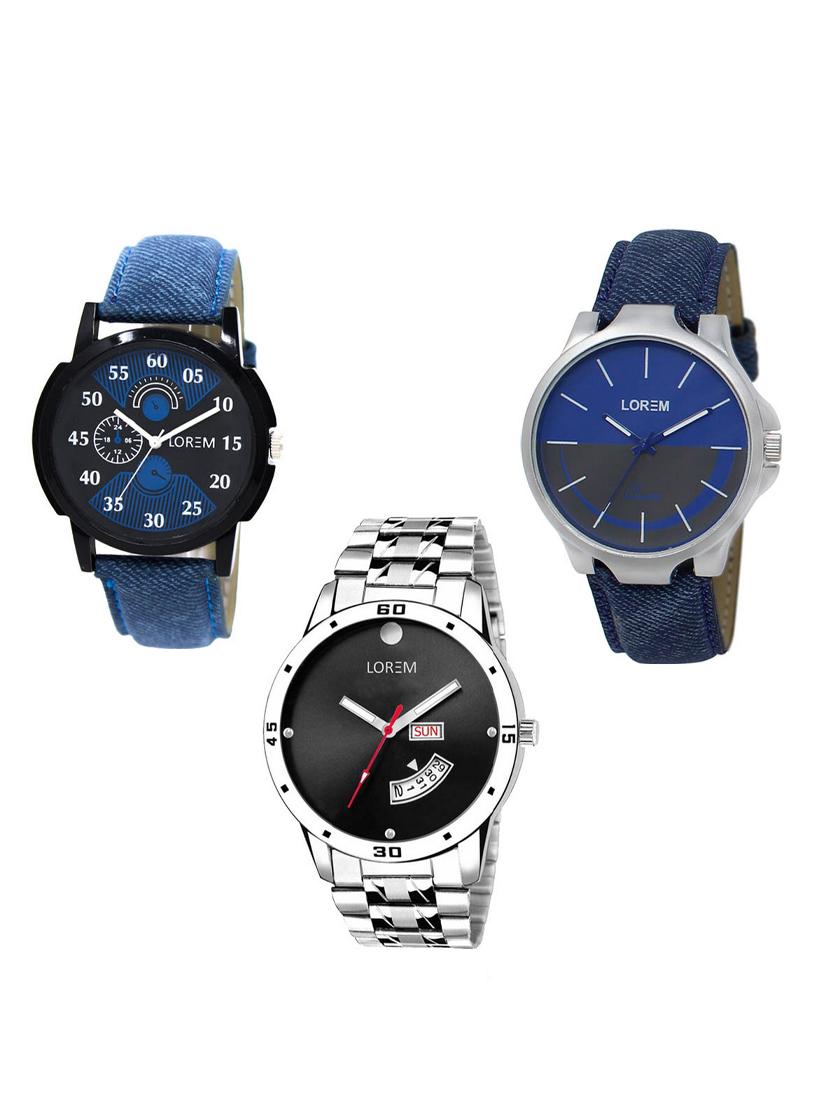 set of 3 analog watch combo -(lk-02-24-104) - 15550036 -  Zoom Image - 0