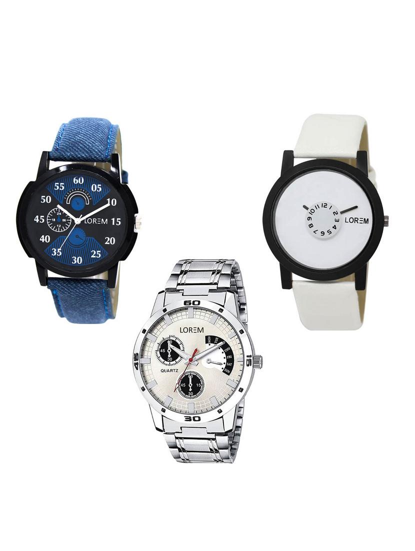 set of 3 analog watch combo -(lk-02-26-101) - 15550044 -  Zoom Image - 0