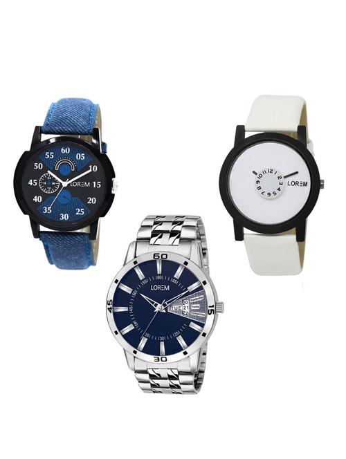 set of 3 analog watch combo -(lk-02-26-102) - 15550045 -  Standard Image - 0