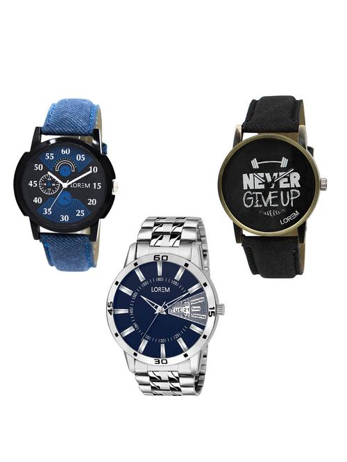 set of 3 analog watch combo -(lk-02-27-102) - 15550052 - Standard Image - 0