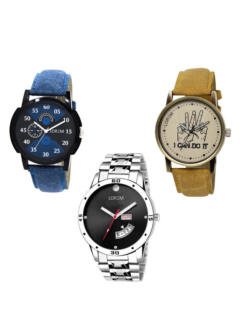 set of 3 analog watch combo -(lk-02-30-104) - 15550072 - Zoom Image - 0