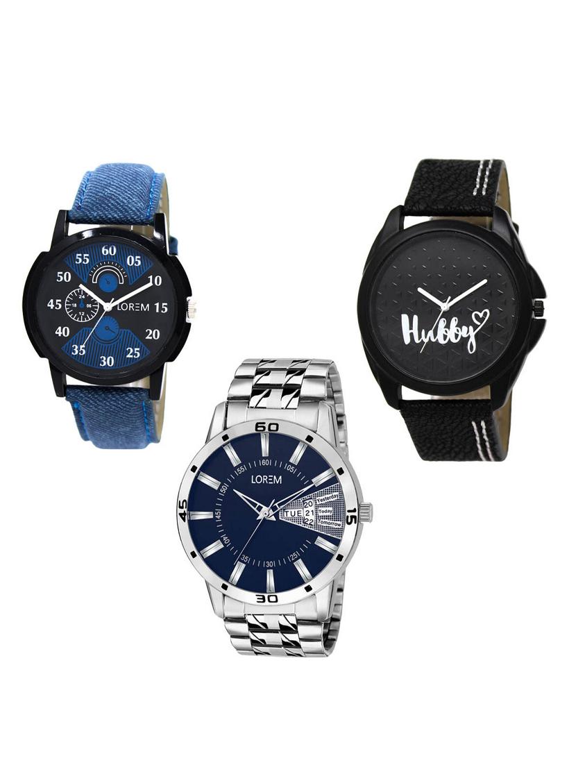 set of 3 analog watch combo -(lk-02-31-102) - 15550075 - Zoom Image - 0