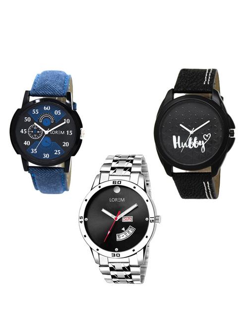 set of 3 analog watch combo -(lk-02-31-104) - 15550077 -  Standard Image - 0