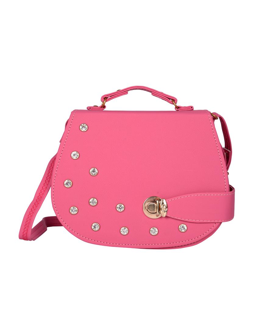 pink leatherette (pu) sling bag - 15557529 - Zoom Image - 0