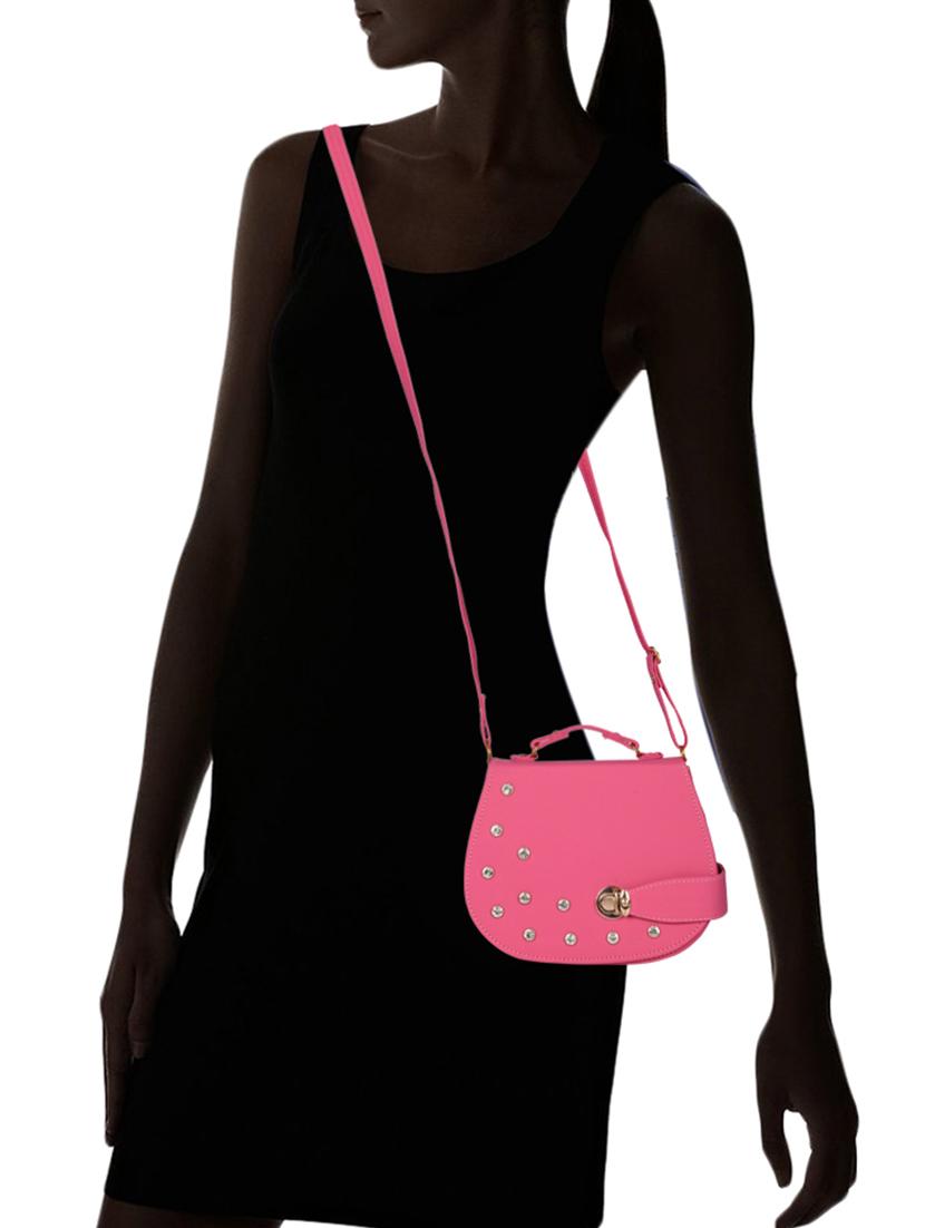 pink leatherette (pu) sling bag - 15557529 - Standard Image - 3