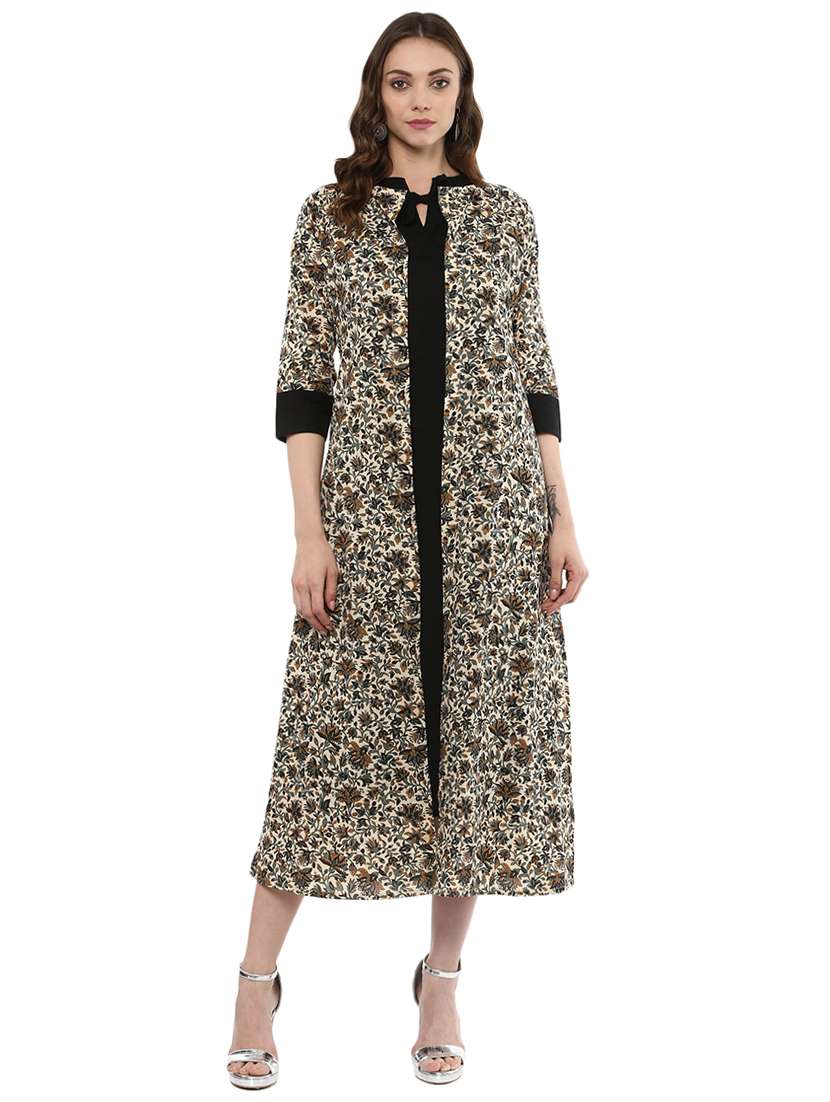 kalamkari printed long shrug