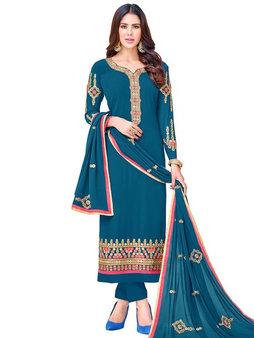 embroidered unstitched pant suit - 15563305 -  Standard Image - 0