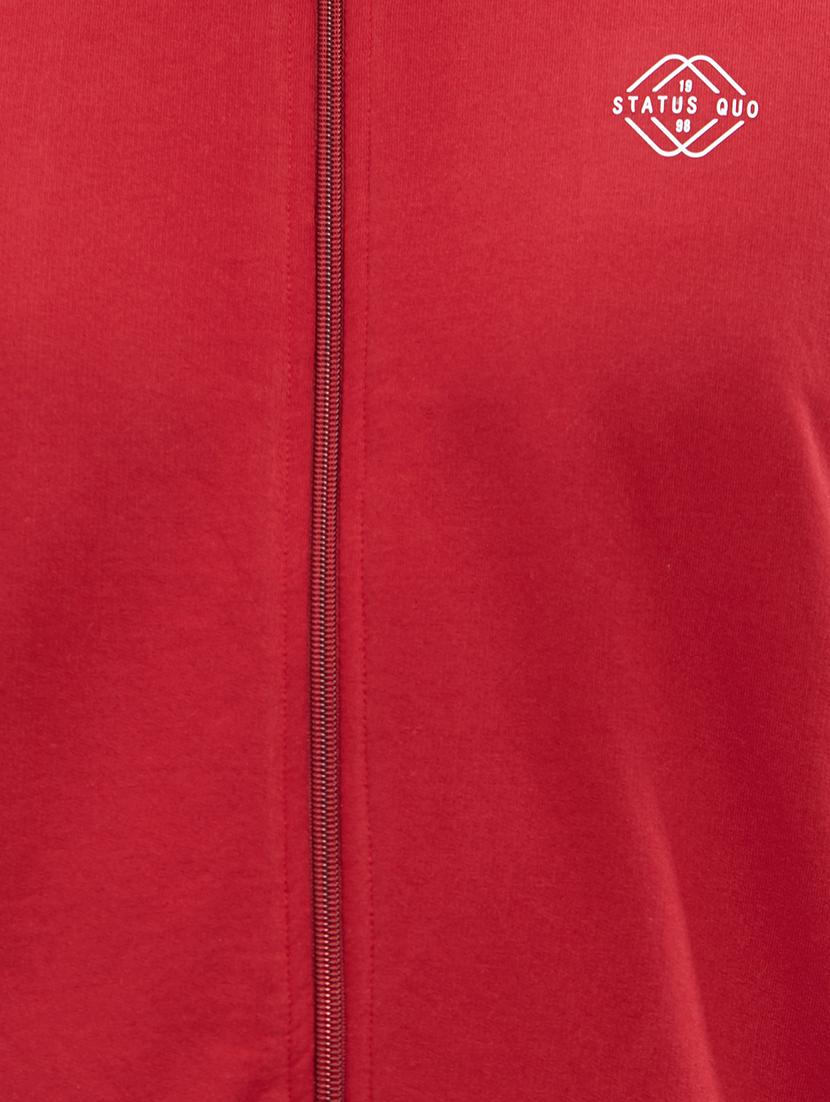 red cotton casual jacket - 15563939 - Standard Image - 3