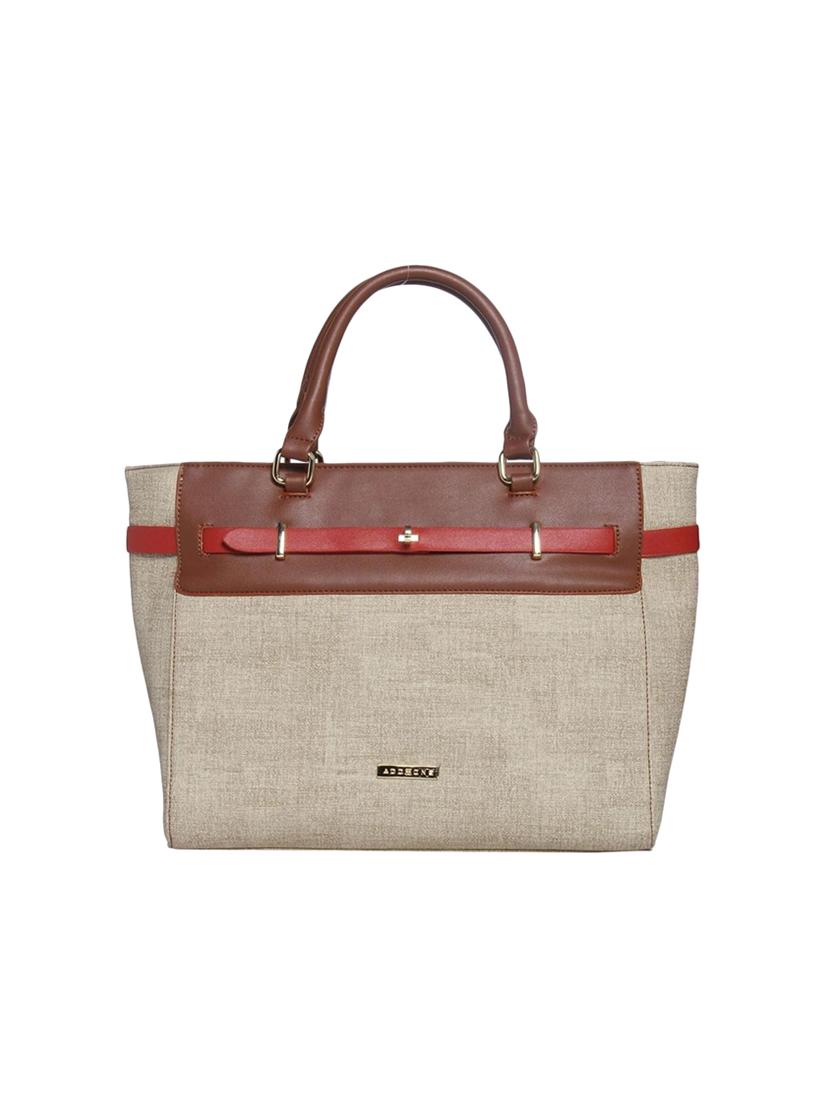 beige leatherette (pu) handbag - 15565130 -  Zoom Image - 0