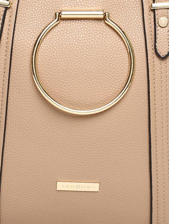 cream leatherette (pu) handbag - 15565138 - Standard Image - 3
