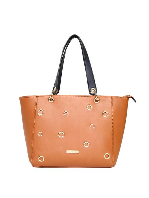 brown leatherette (pu) handbag - 15565139 -  Standard Image - 0