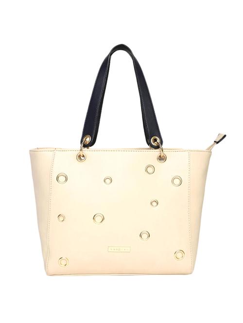 beige leatherette (pu) handbag - 15565140 -  Standard Image - 0