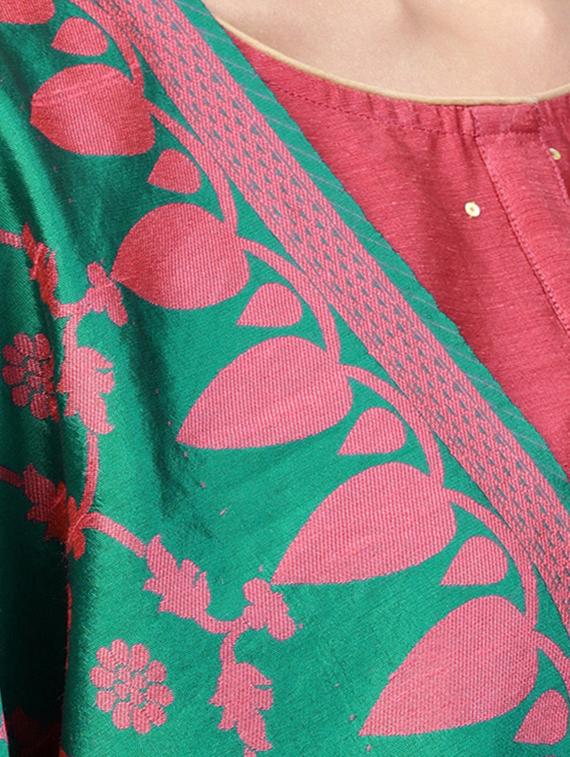 chanderi self-design stitched palazzo suit - 15568073 - Standard Image - 3
