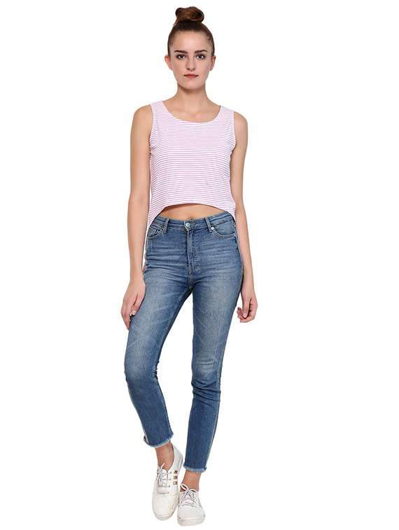 women's asymmetric round neck top - 15568194 - Standard Image - 3