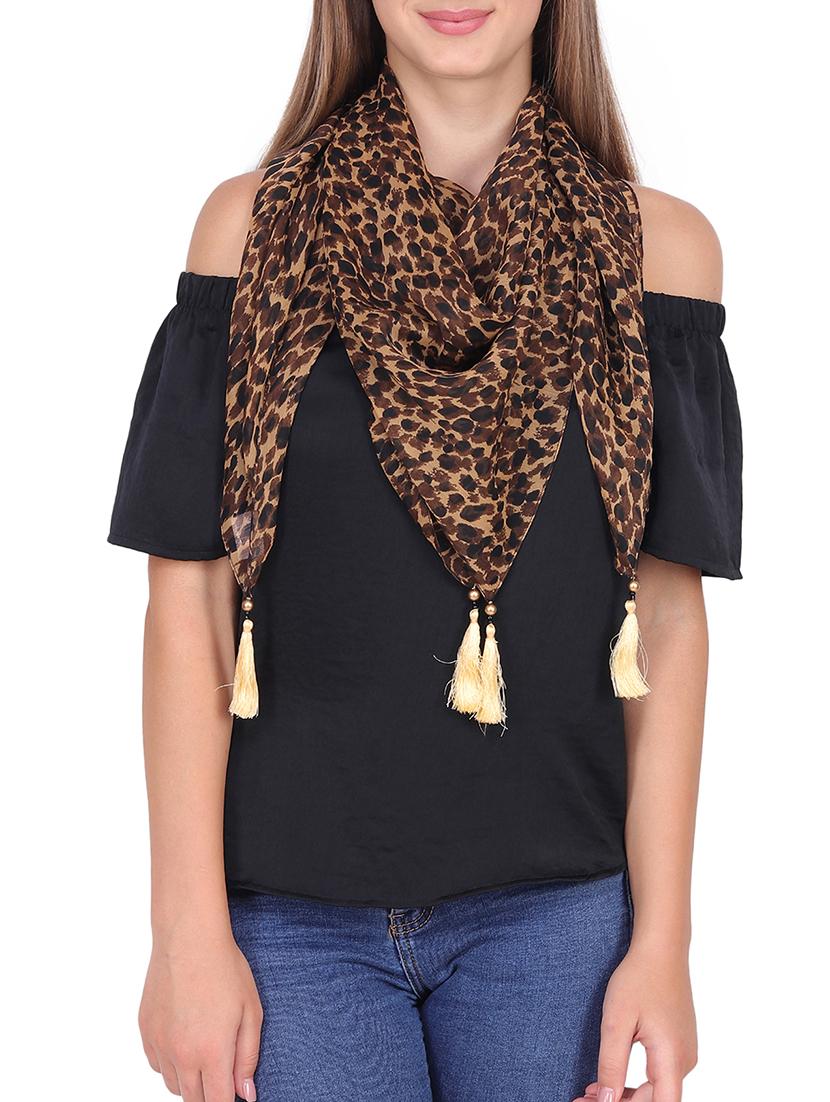 brown polyester scarf - 15569860 - Zoom Image - 0