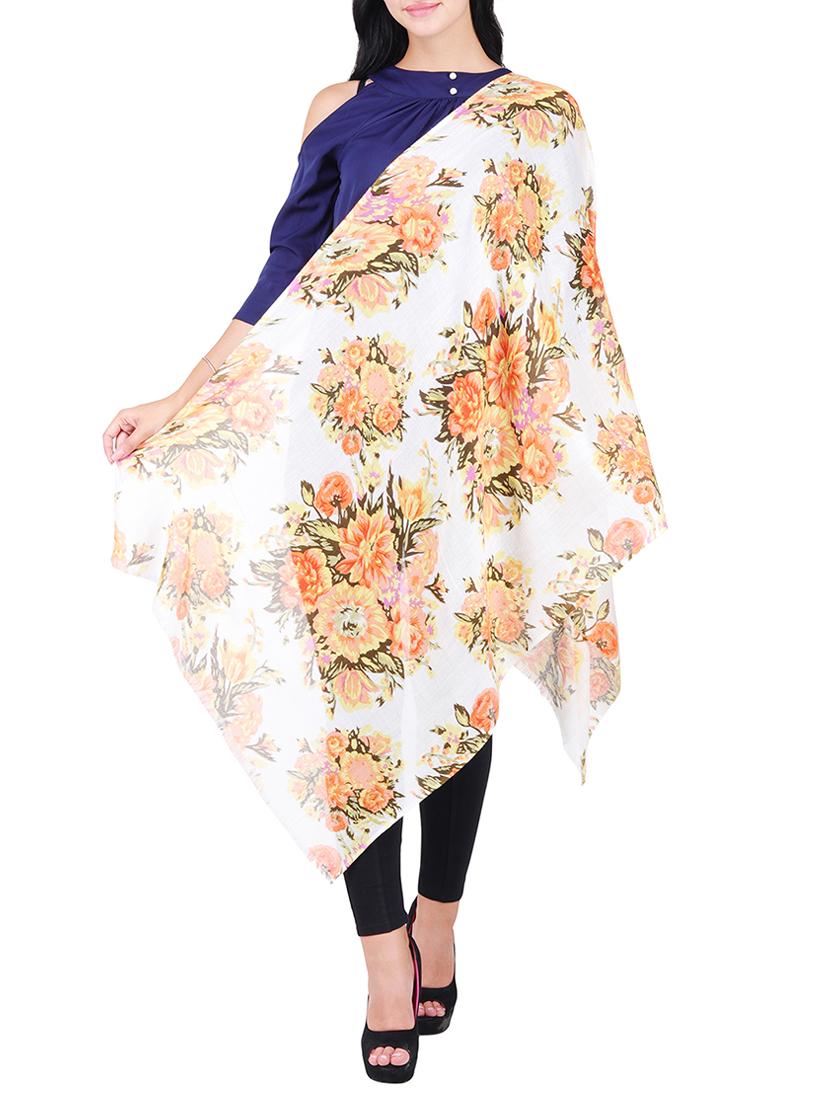 orange viscose scarf - 15569873 -  Zoom Image - 0