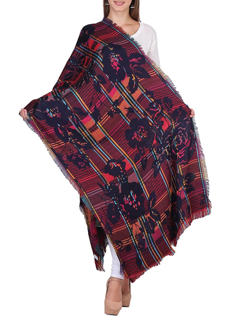 floral pattern woven shawl - 15569894 - Zoom Image - 0
